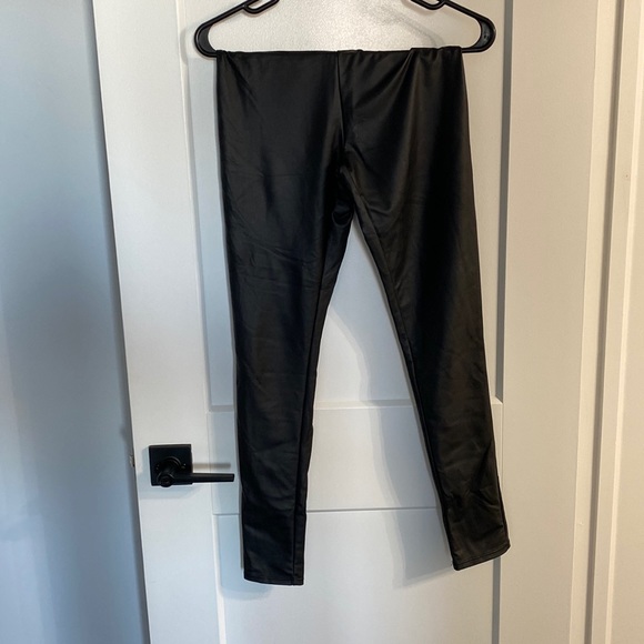 Black faux leather tights - Picture 1 of 2